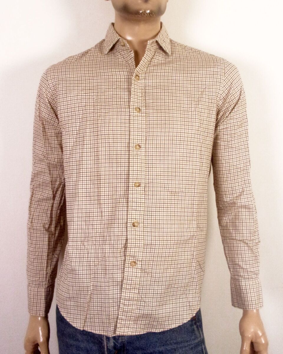 vintage 90s EUC Polo Ralph Lauren Cream Brown Box Check vintage 90s EUC Polo Ralph Lauren Cream Brown Box Check