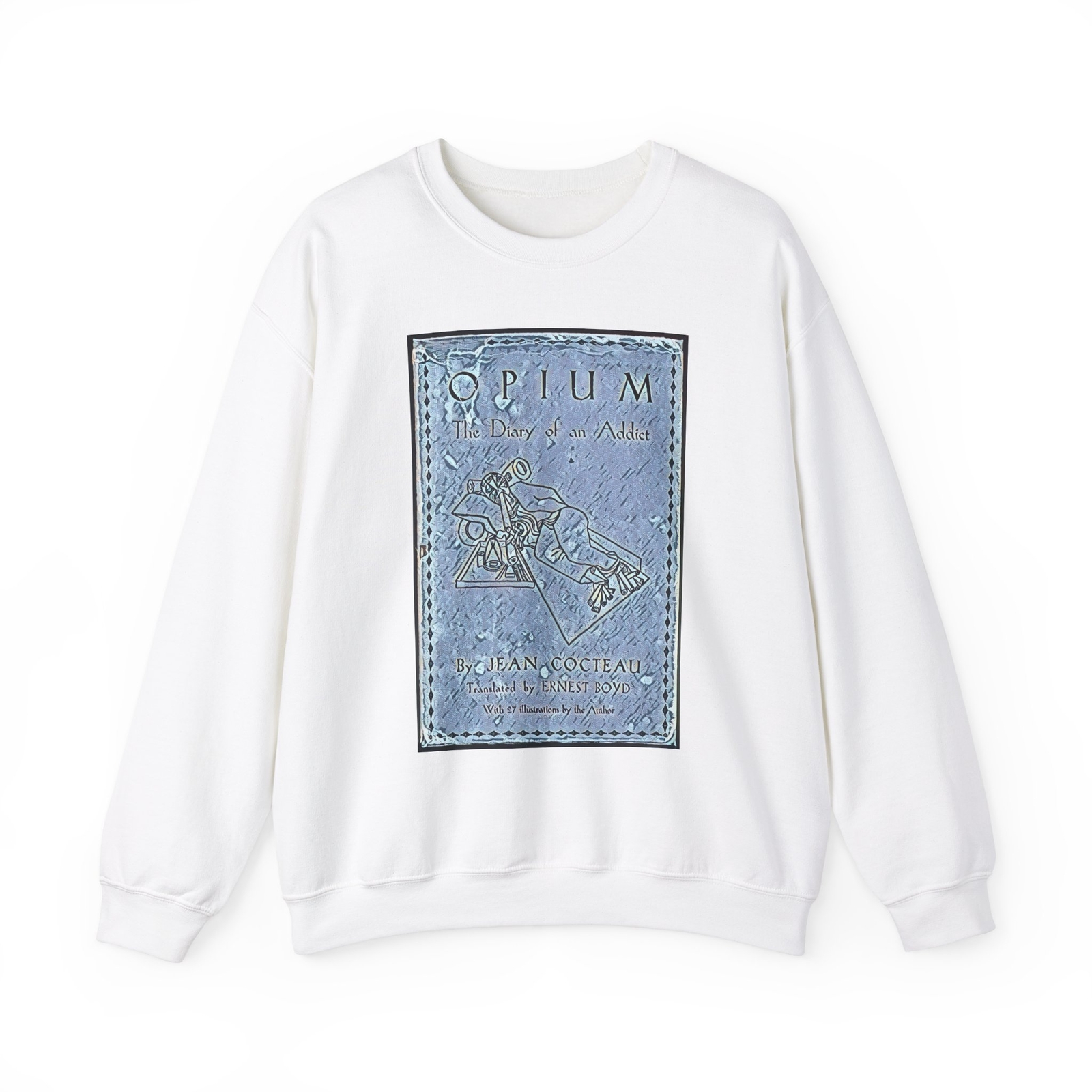 Opium Jean Cocteau Graphic Print Art LS Unisex Heavy Blend™ Crewneck Sweatshirt