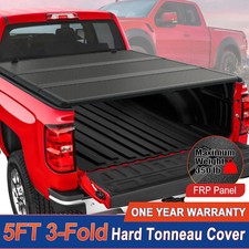 5ft 3-fold Frp Hard Truck Tonneau Cover For 2024-2026 Toyota Tacoma Waterproof