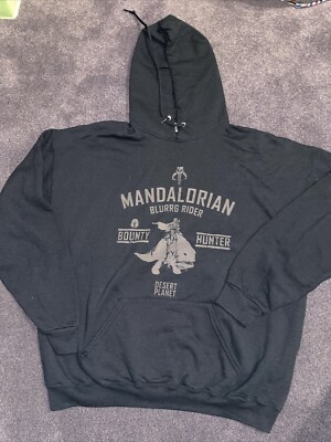 Star Wars Sweatshirt Hoodie The Mandalorian Blurrg Rider Bounty Hunter 2XL 