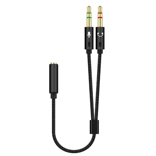 Headphone Adapter Cable Anti-winding Audio Transfer Dual 3.5mm Male to 3.5mm - Afbeelding 9 van 10