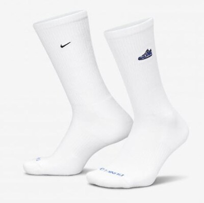 Nike Unisex Everyday Plus Cushion Socks Pairs White Blue Ankle