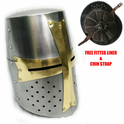 Casque Médiéval Sallet En Acier - Style Gothique Allemand, Pour LARP, Reconstitution, Taille Adulte - 8