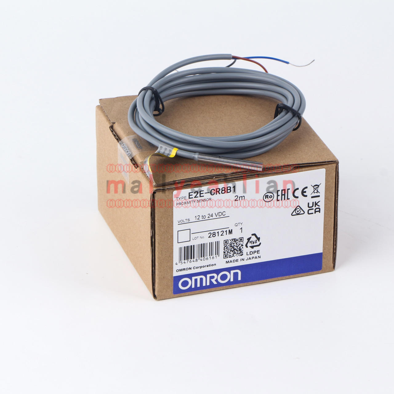 New Omron Proximity Switch E2E-CR8B1 12-24VDC New In Box