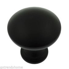 1-1/8" Knob Matt Black TraditionalMushroom Cabinet Handle 2775 Kitchen Drawer