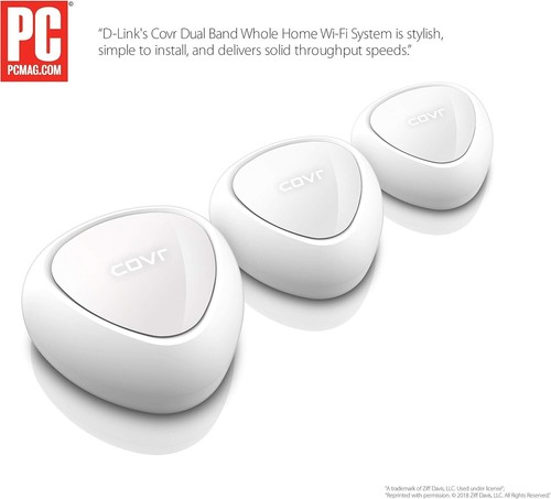 D-Link COVR Sistema WiFi Intero Home Mesh Dual Band AC1200 Confezione da 3 Router - Foto 2 di 6