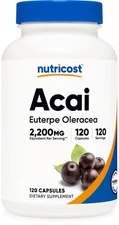 Nutricost Acai Capsules 550mg, 120 Capsules - Veggie Caps, Non-GMO, Gluten Free