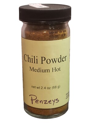 Medium Hot Chili Powder by Penzeys Spices oz 1/2 Cup Jar Exp