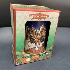 Vintage 1998 Budweiser Beer Holiday Stein Cup Grant’s Farm Holiday CS343
