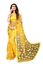 thumbnail 2 - Women&#039;s Indian Net 3D Butterfly Embroidered Yellow Saree With Unstitched Blouse