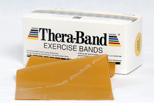 Original Thera-Band Übungsband | 2,5 m gold max. stark | Widerstandsband Fitness - Bild 1 von 1