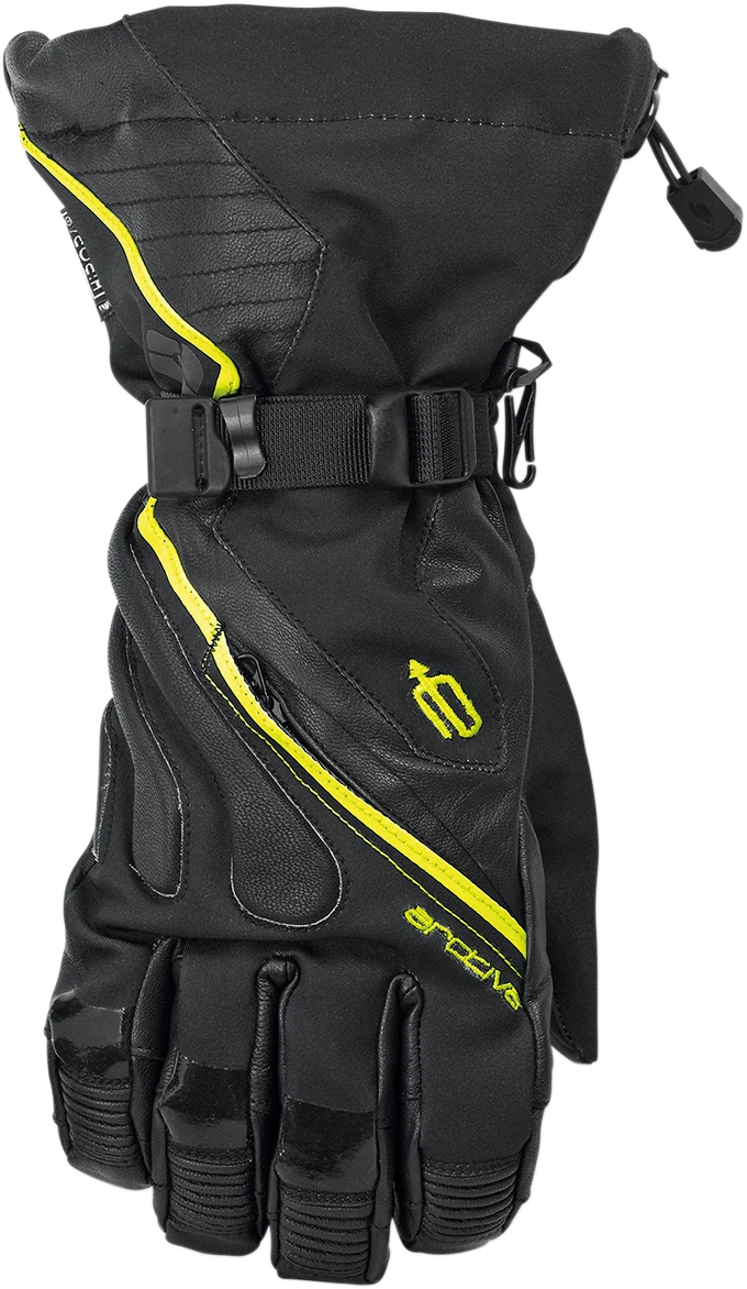 ARCTIVA Meridian Gloves Black Hi-Vis Yellow XL 33401209