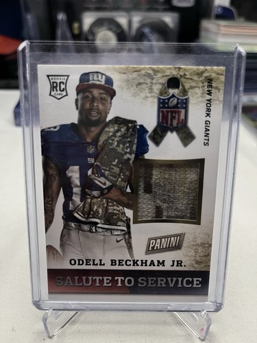 2014 Panini Salute to Service Odell Beckham Jr Rookie Card Karte Nr. 2 Aufnäher