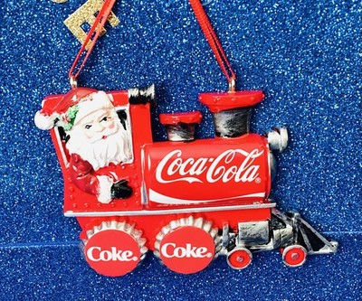 KURT ADLER COCA COLA 2D ZUG MIT WEIHNACHTSMANN DEKORATION