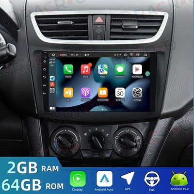 2+64G Android 13 CarPlay Car Stereo Radio For Suzuki Swift 2011-2017 GPS WIFI BT