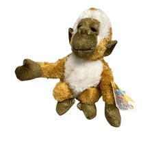Vintage 2000 Animal Alley Monkey Plush Small Brown White Stuffed Toy Toys R Us