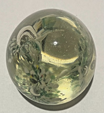 Vintage Hand Blown Art Glass Paperweight - Swirl Sculpture 2.5-3" Heavy