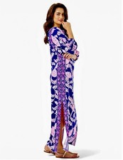 Lilly Pulitzer Silva Maxi Dress What The Shell Galazy Blue $228 Size 4 EEUC