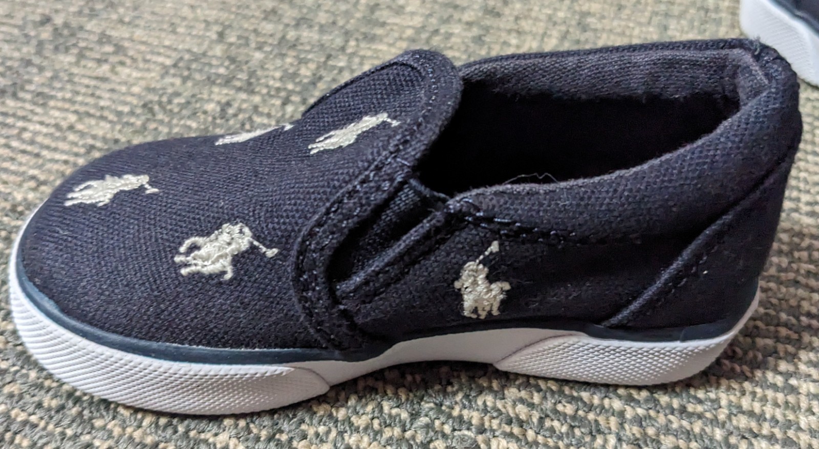 Toddler Shoe POLO RALPH LAUREN BAL HARBOUR REPEAT Sz 5 Pony Logo Navy Blue READ