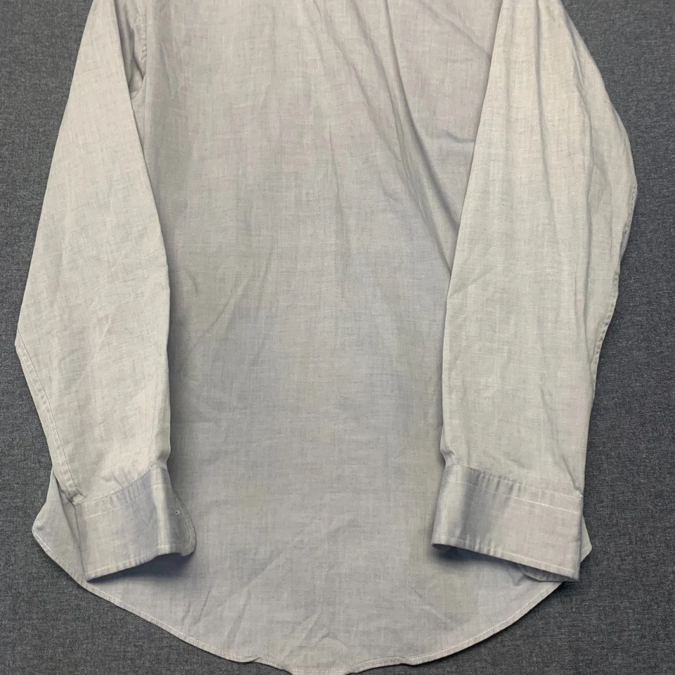 复古 Christian Dior 男式正装衬衫 15.5/34-35 码灰色袖口长袖 — 第 4/4 张图片