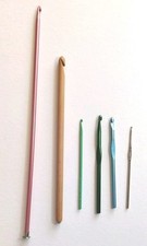 Hero Boye Bates Vtg Crochet Hooks Made In USA Metal Plastic Wood Lot J G 1 10.25