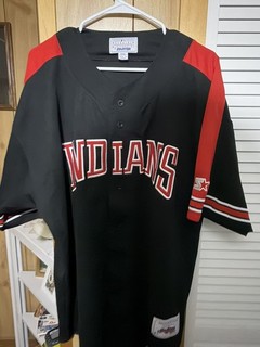 Vintage Cleveland Indians jersey mens XXL blue red starter baseball MLB 1990s