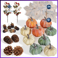 KüRbis Dekor Set 25 PCS KüNstliche Herbst Dekoration FüR Halloween Thanksgiving