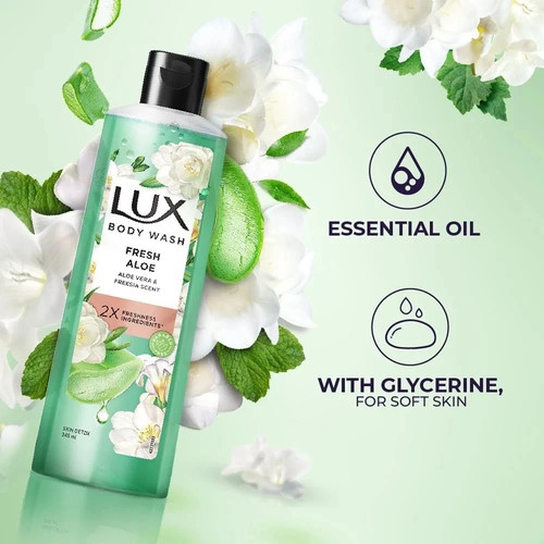 Lux Shower Gel, Freesia Scent & Aloe Vera Bodywash, Skin Cleanser 245 Ml - Picture 4 of 7