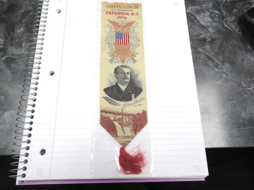GAR Grand Army of the Republic 39th Encampment 1906 Paterson NJ C Curie Ribbon