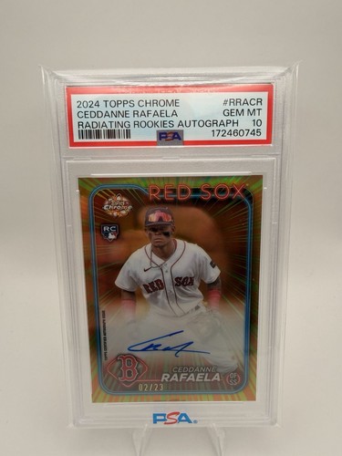 Ceddanne Rafaela #RRA-CR 2024 Topps Chrome Radiating Rookies Autograph card
