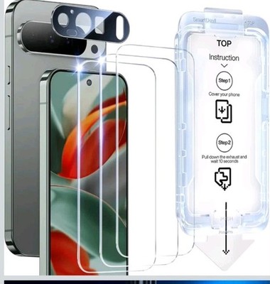  SMARTDEVIL [3+1 Pack] Tempered Glass Screen Protector for Google Pixel 9 Pro 
