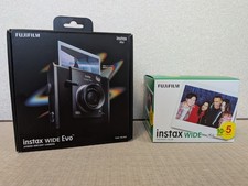 [Unused w/50 Films] FUJIFILM INSTAX WIDE EVO Instant Film Camera Black JAPAN 339
