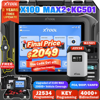 2026 XTOOL X100 MAX2 Car Key Programmer & Diagnostic Tool J2534 E.CU Programming