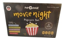 Pop 'N Dulge Movie Night Popcorn Set - 5 Delicious Flavors, NEW