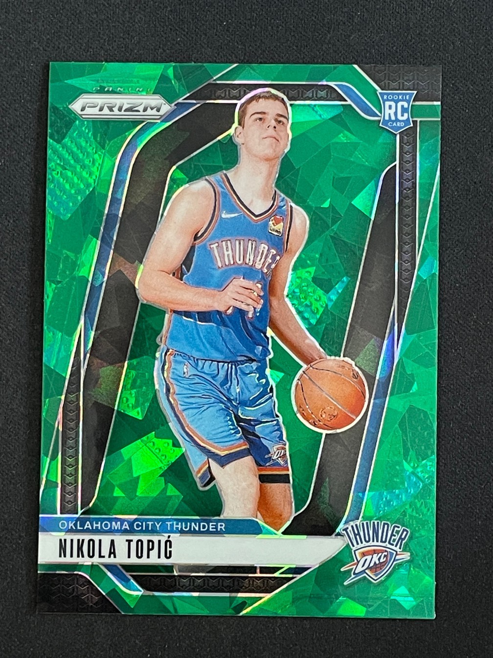 Nikola Topic 2024-25 Panini Prizm Green Cracked Ice Prizm RC #230