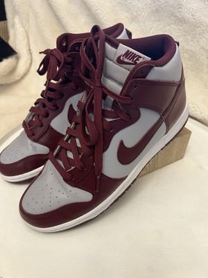 Nike Dunk High Sneakers Beetroot Gray Maroon - Excellent Condition Look