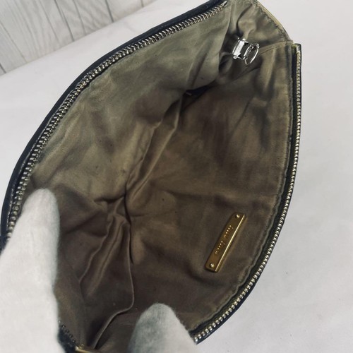 Bolso de Hombro MIU MIU Cuero Matelasse Negro Superficie Recoloreada Acolchado Bueno - Imagen 6 de 7