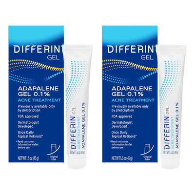 Differin Acne Treatment Gel, 60 Day Supply, Retinoid Treatment for Face with 0.1