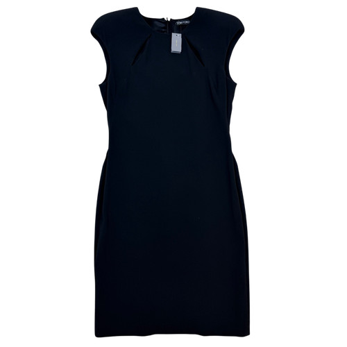 Tom Ford, Tom Ford 2010s Cut Out Silk-Blend Mini Dress Black (Size 44)