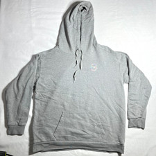 Victoria's Secret PINK Gray Hooded Sweatshirt Multicolor Logo Size Large Hoodie