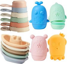 Baby Bath Toys for Kids Ages 1-3, 15PCS Mold Free Bath Toys Toddlers 2-4