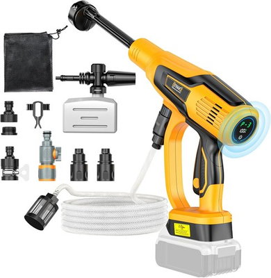 #ad DIYtoolifz Cordless Pressure Washer for DeWalt 20V Battery 600W 6 in 1 Nozzle $89.99