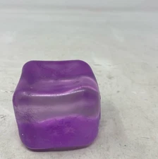 Schylling NeeDoh Nice Cube 2.25" Purple Sensory Squeeze Toy - Super Solid Squish