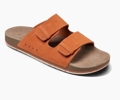 Reef Ojai Two Bar Mens Rust Color Cushion Comfort Slide 