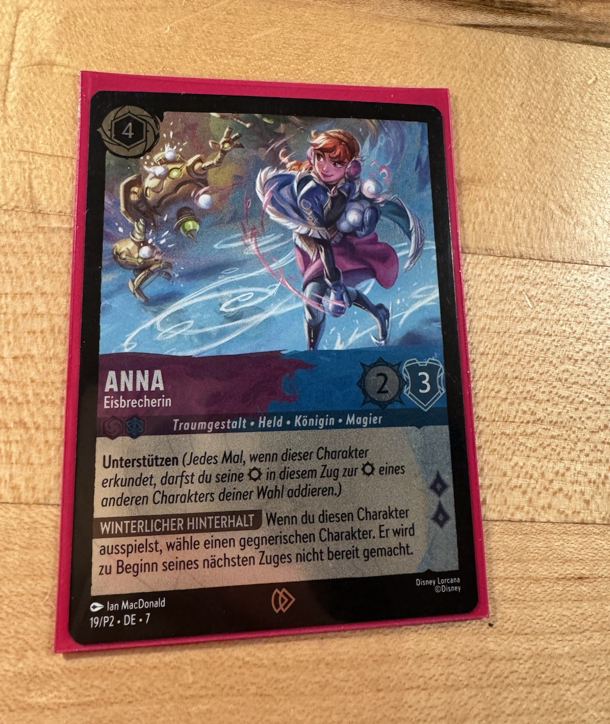 Disney Lorcana TCG Anna - Eisbrecherin 19/P2 German Rare Promo