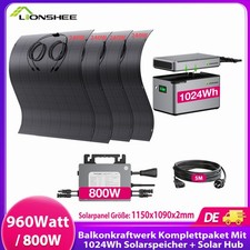 960W Solaranlage Komplettpaket Balkonkraftwerk 800W Wechselrichter mit …