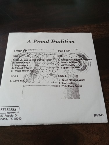 The Queers – A Proud Tradition 7" Selfless Records Lillingtons Screeching Weasel - Picture 2 of 7