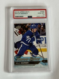 2016 UPPER DECK #468 MITCH MARNER YOUNG GUNS RC ROOKIE PSA 10