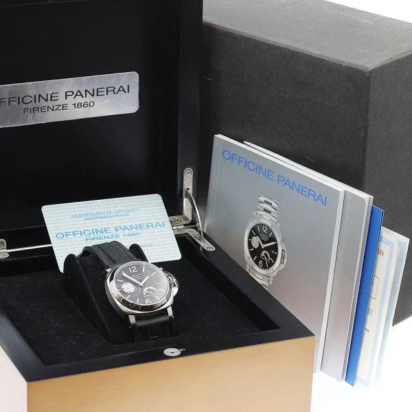 Panerai — Officine Panerai Luminor PAM00125 40mm SS Black Dial Automatic Watch #C3509