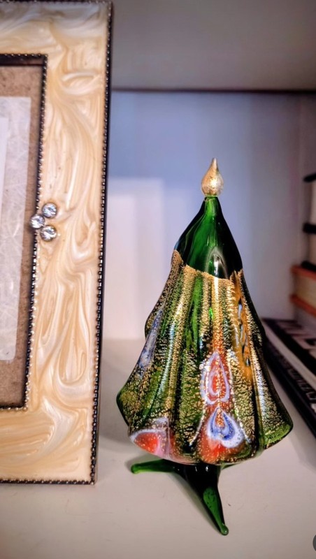 Murano Glass hand Blown Mini Christmas Tree
